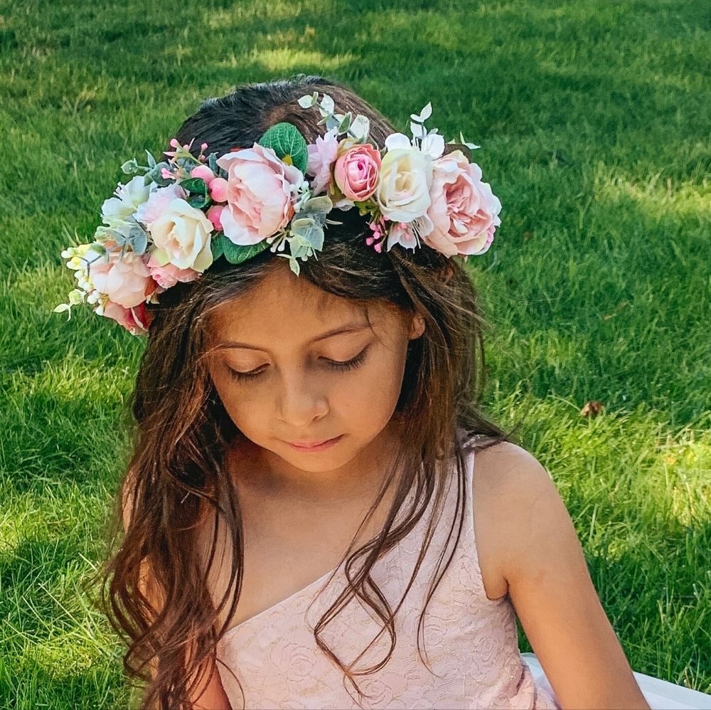 Pink Floral Crown